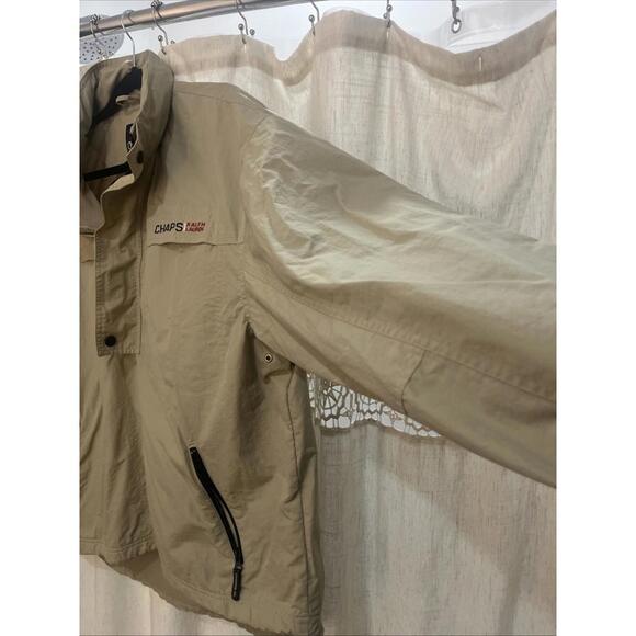 Chaps Ralph Lauren Men's Beige Windbreaker Jacket Large, Size XL - Picture 6 of 9